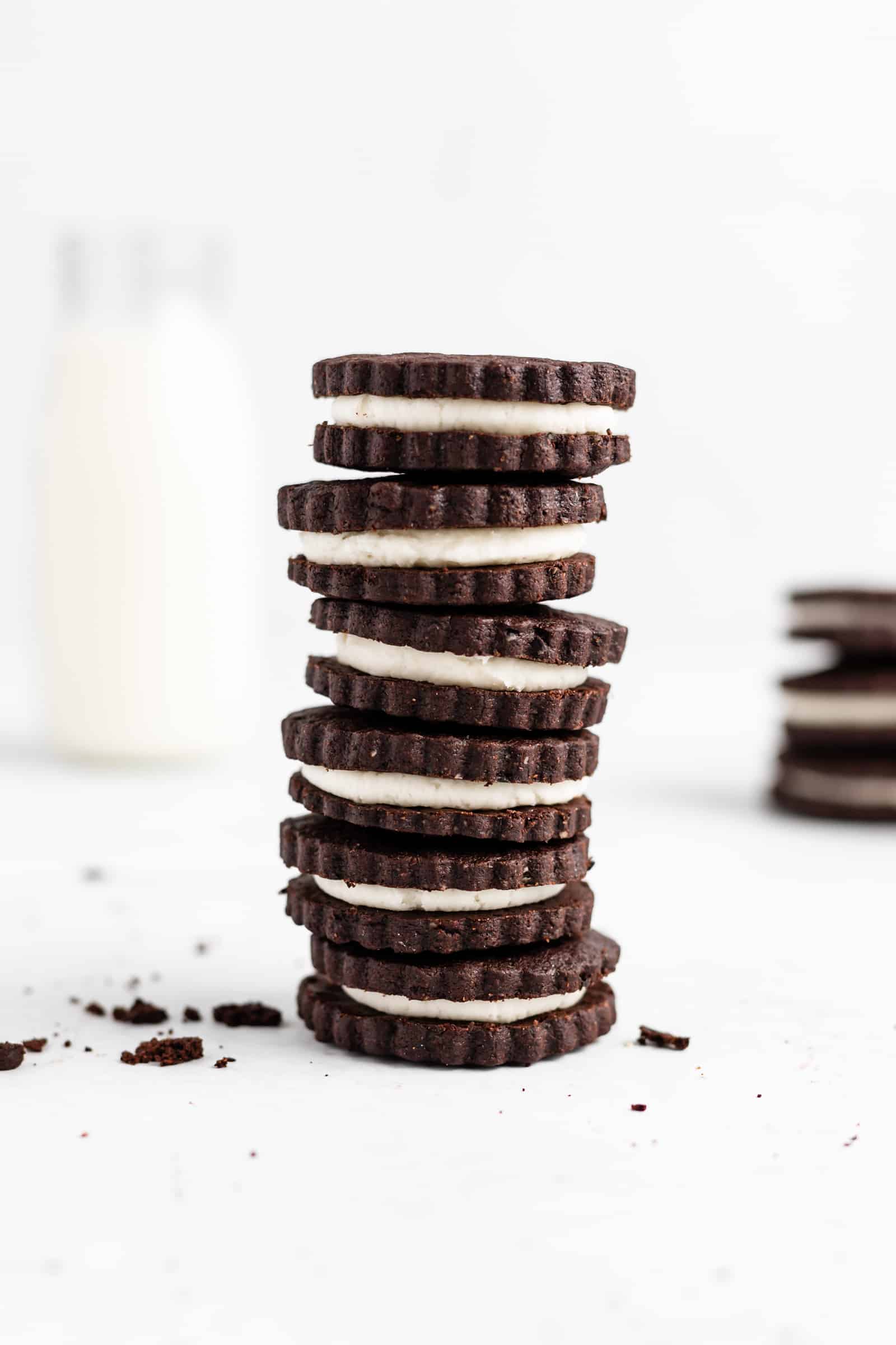 Homemade Oreo Cookies (Cream Filled Chocolate Sandwich Cookies)