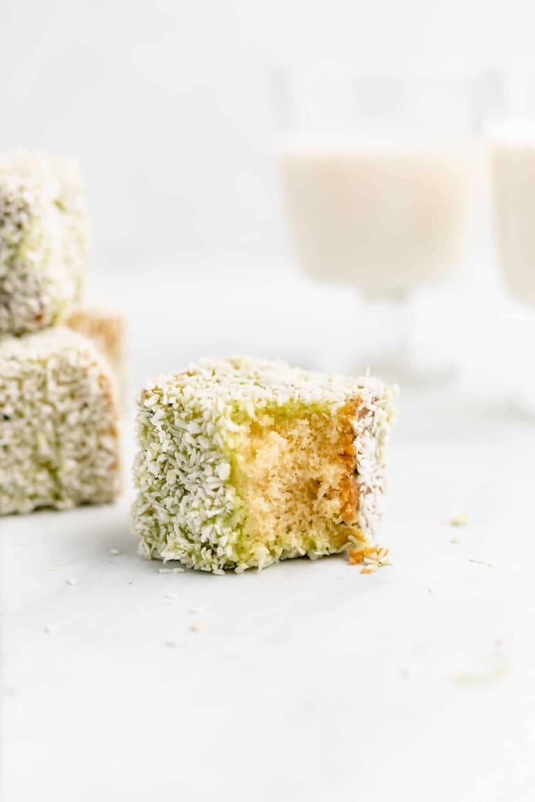 Matcha White Chocolate Lamingtons