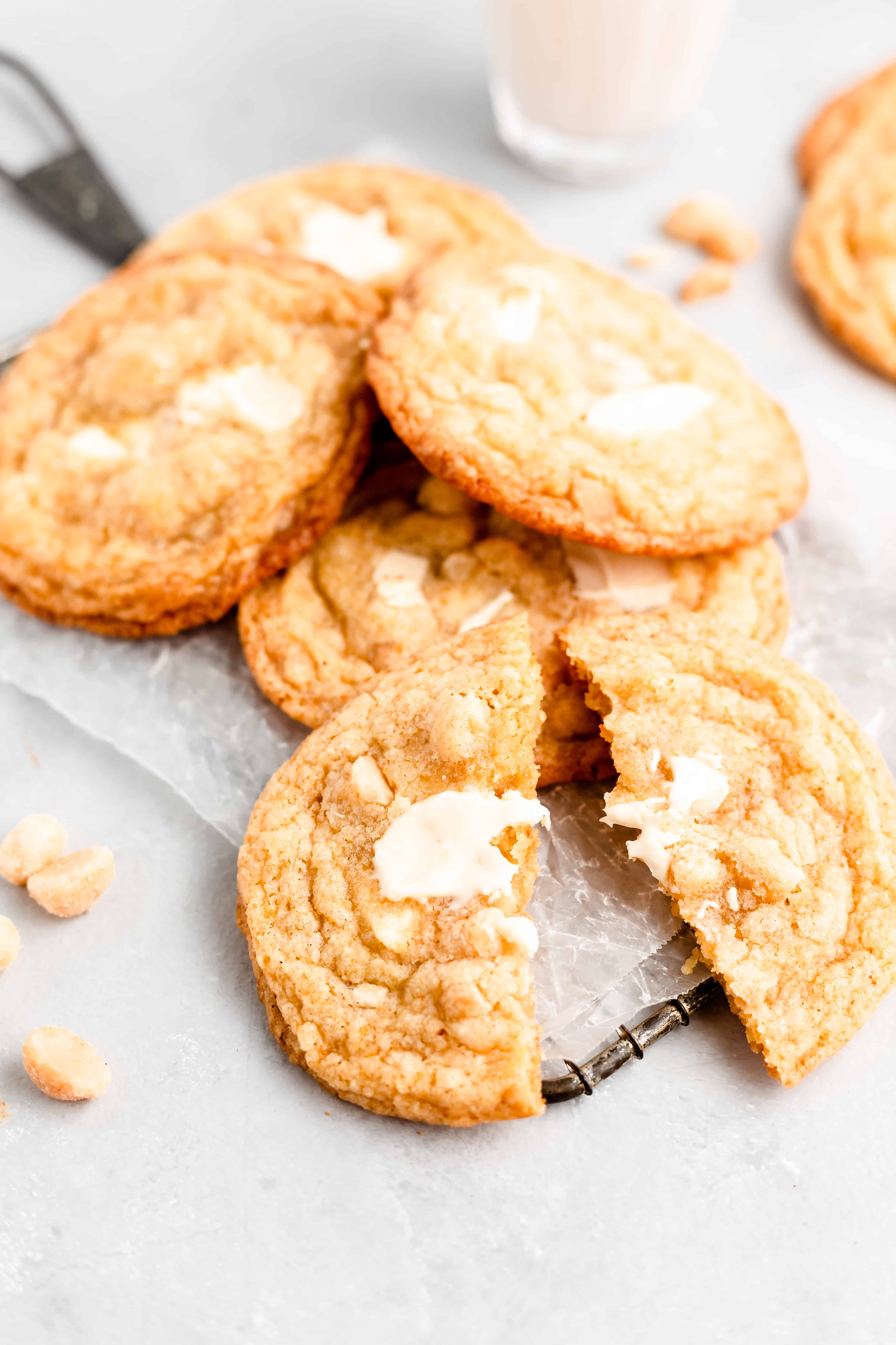 The BEST chewy white chocolate macadamia nut cookies