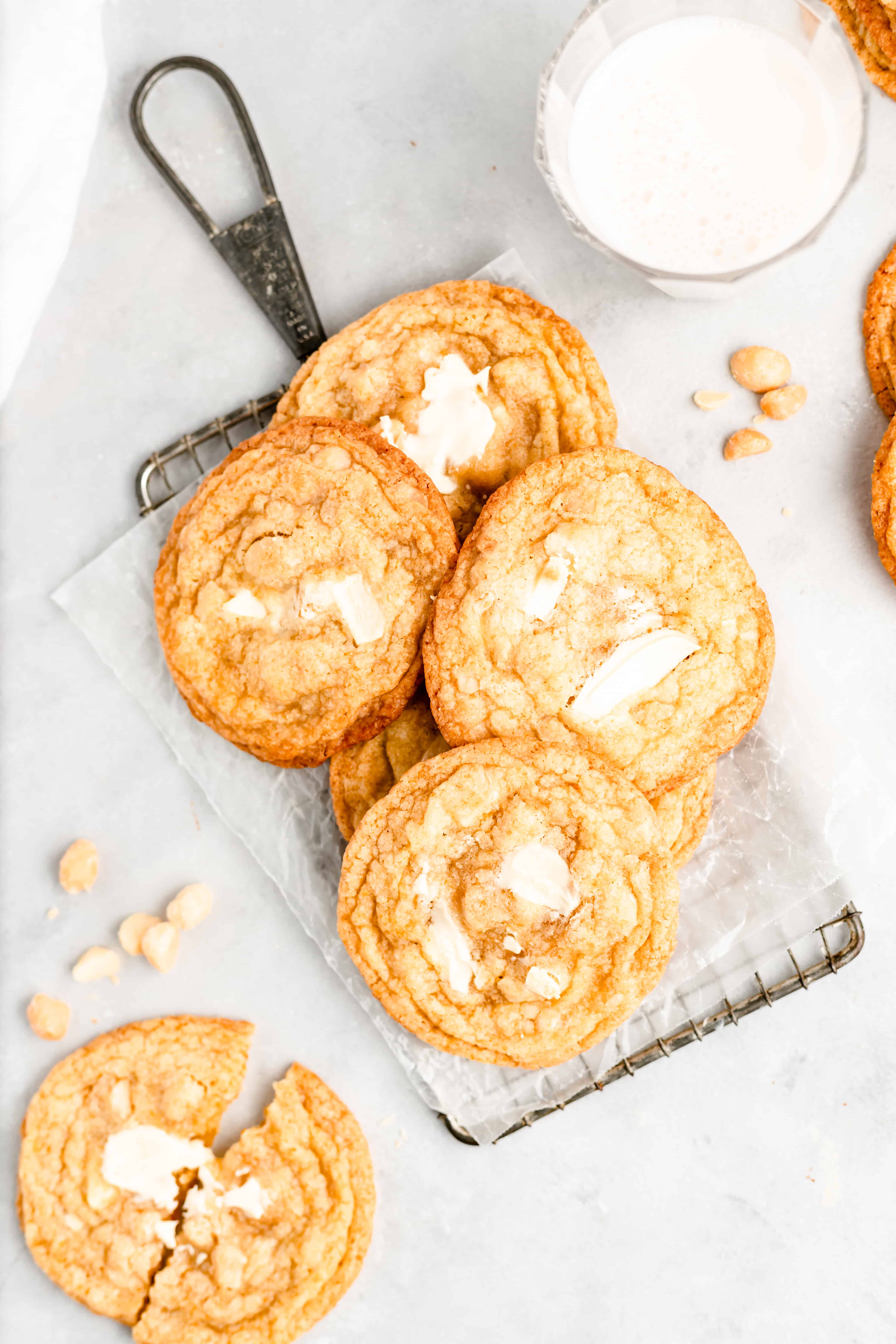 Pan-Banging White Chocolate Macadamia Nut Cookies