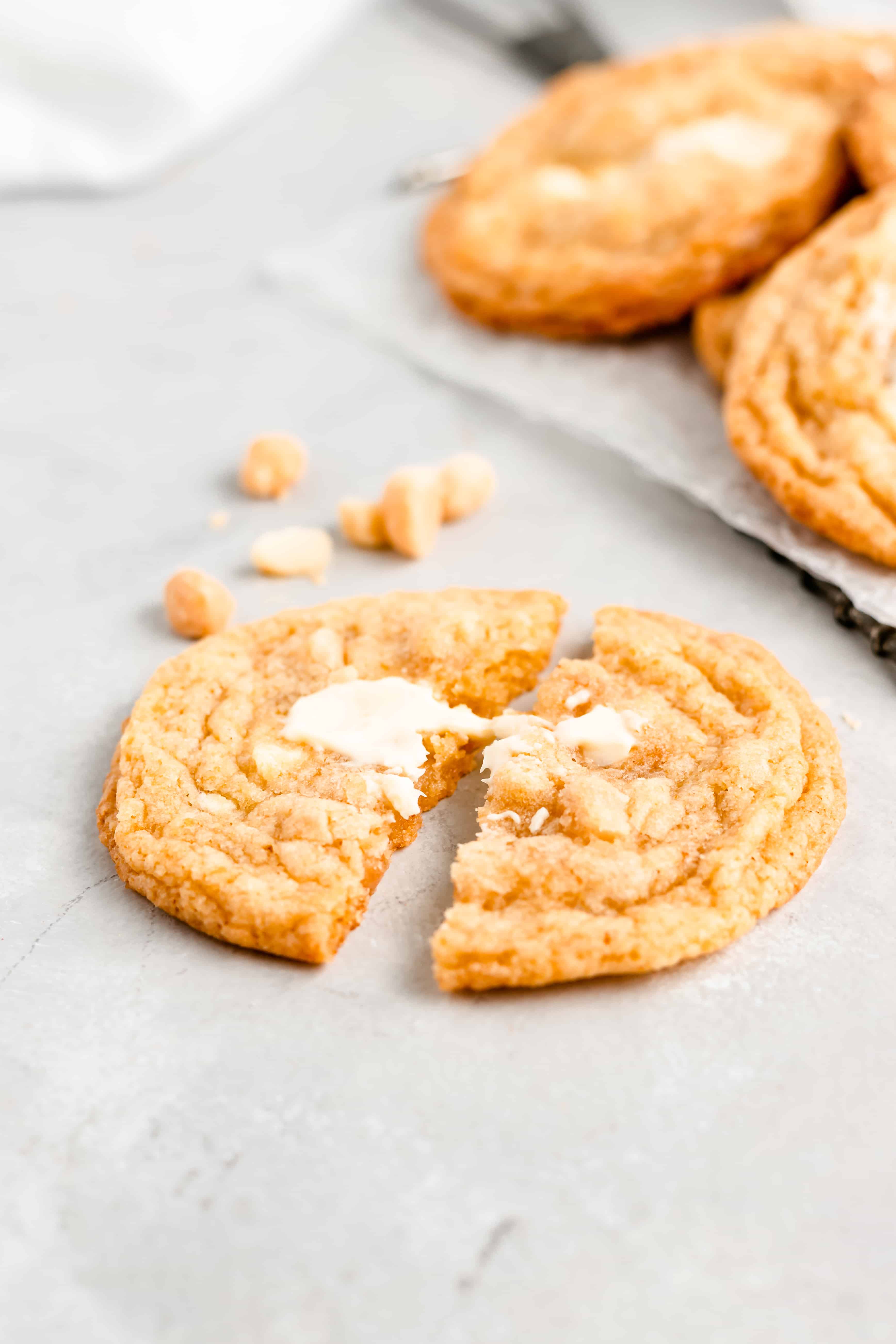 The ONLY White Chocolate Macadamia Nut Cookie recipe you need! Full of white chocolate chunks, roasted macadamia nuts, and fresh orange zest.