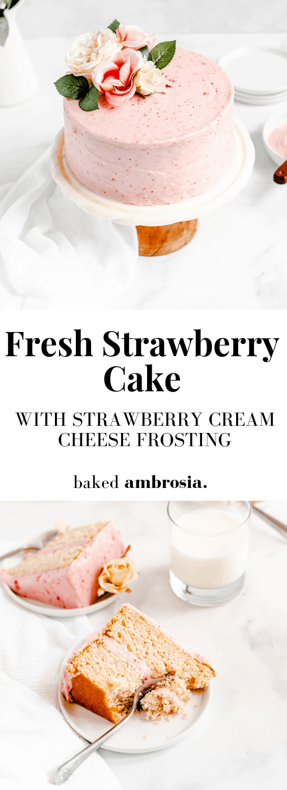Fresh Strawberry Cake Baked Ambrosia