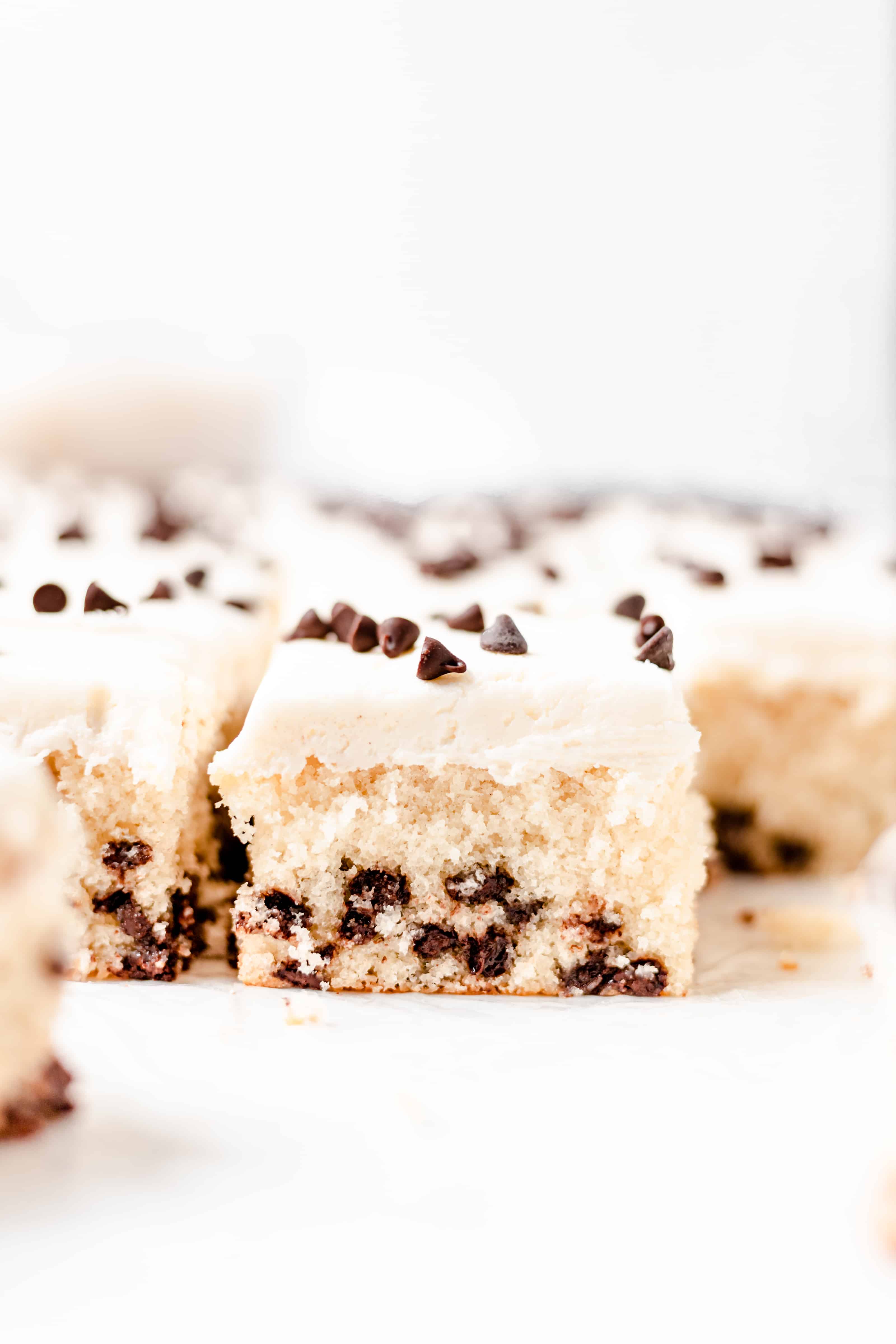 chocolate chip vanilla sheet cake