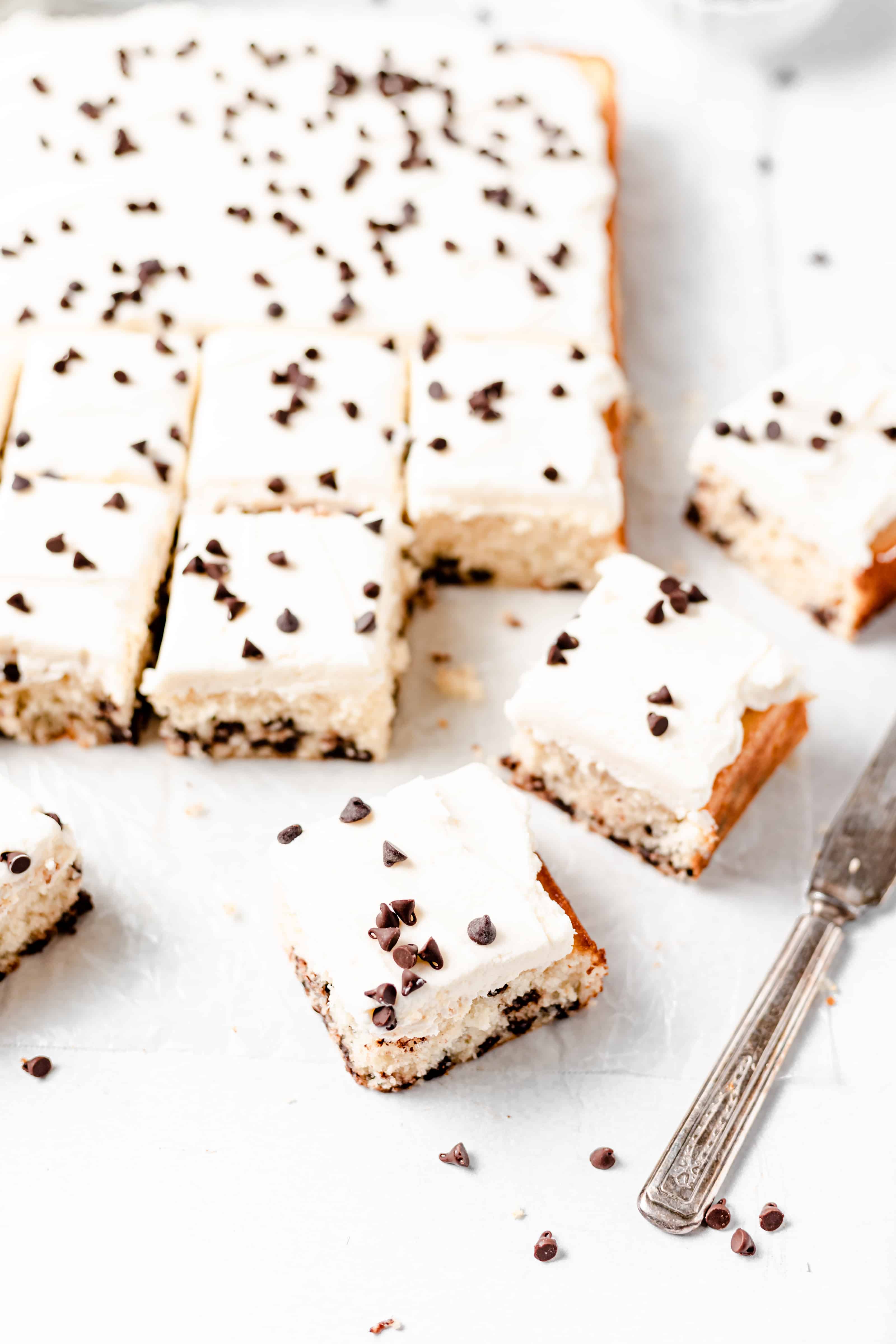 chocolate chip sheet cake