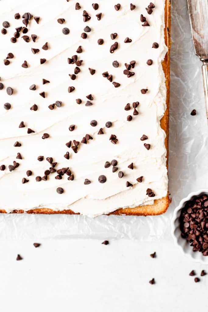 Chocolate Chip Sheet Cake Baked Ambrosia