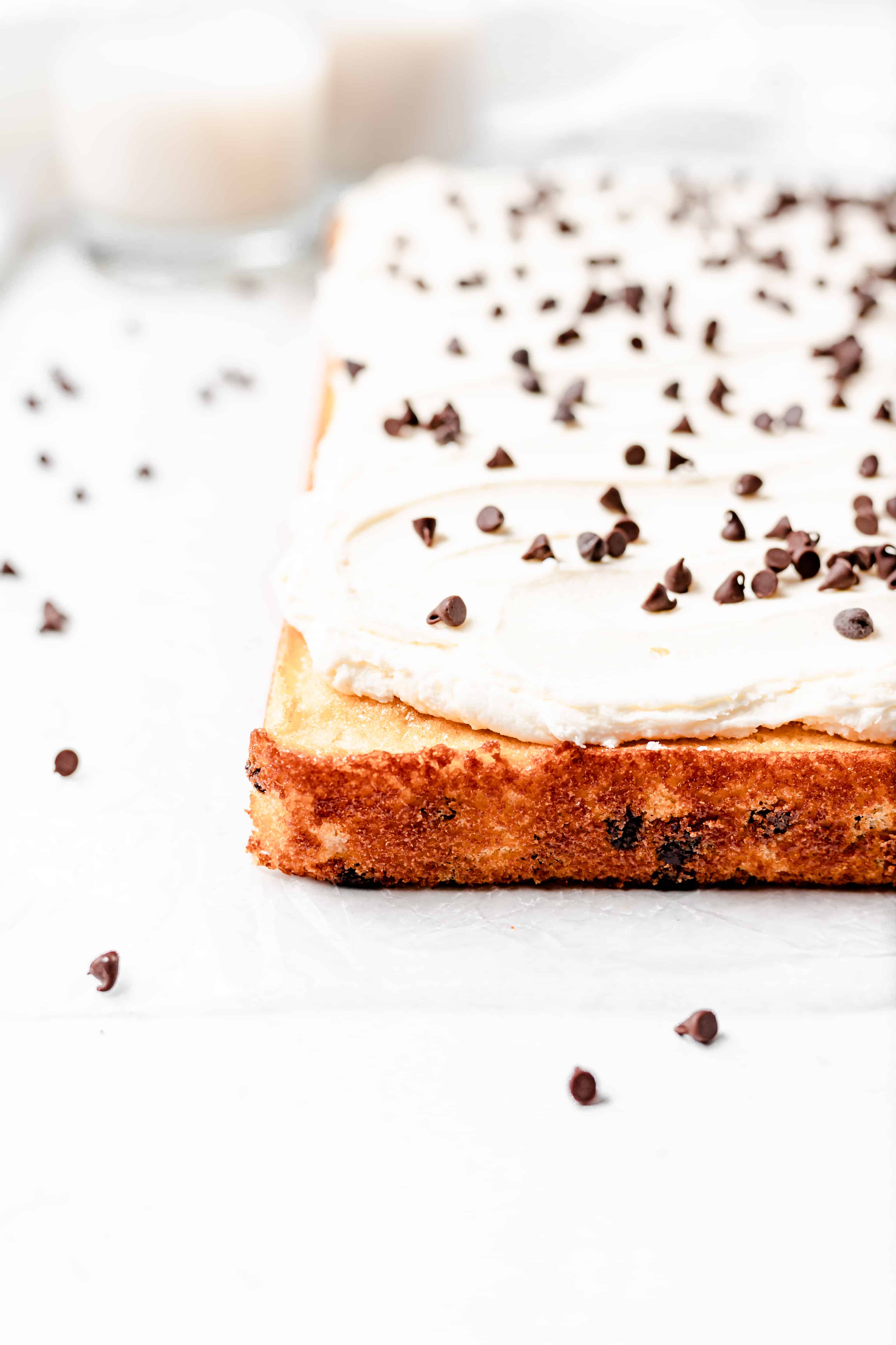 chocolate chip sheet cake