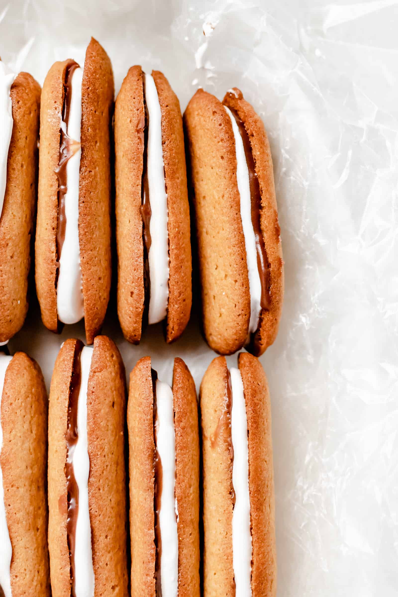 homemade s'mores milano cookies