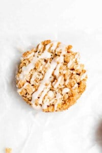 Strawberry Crumble Cookies with Vanilla Bean Glaze