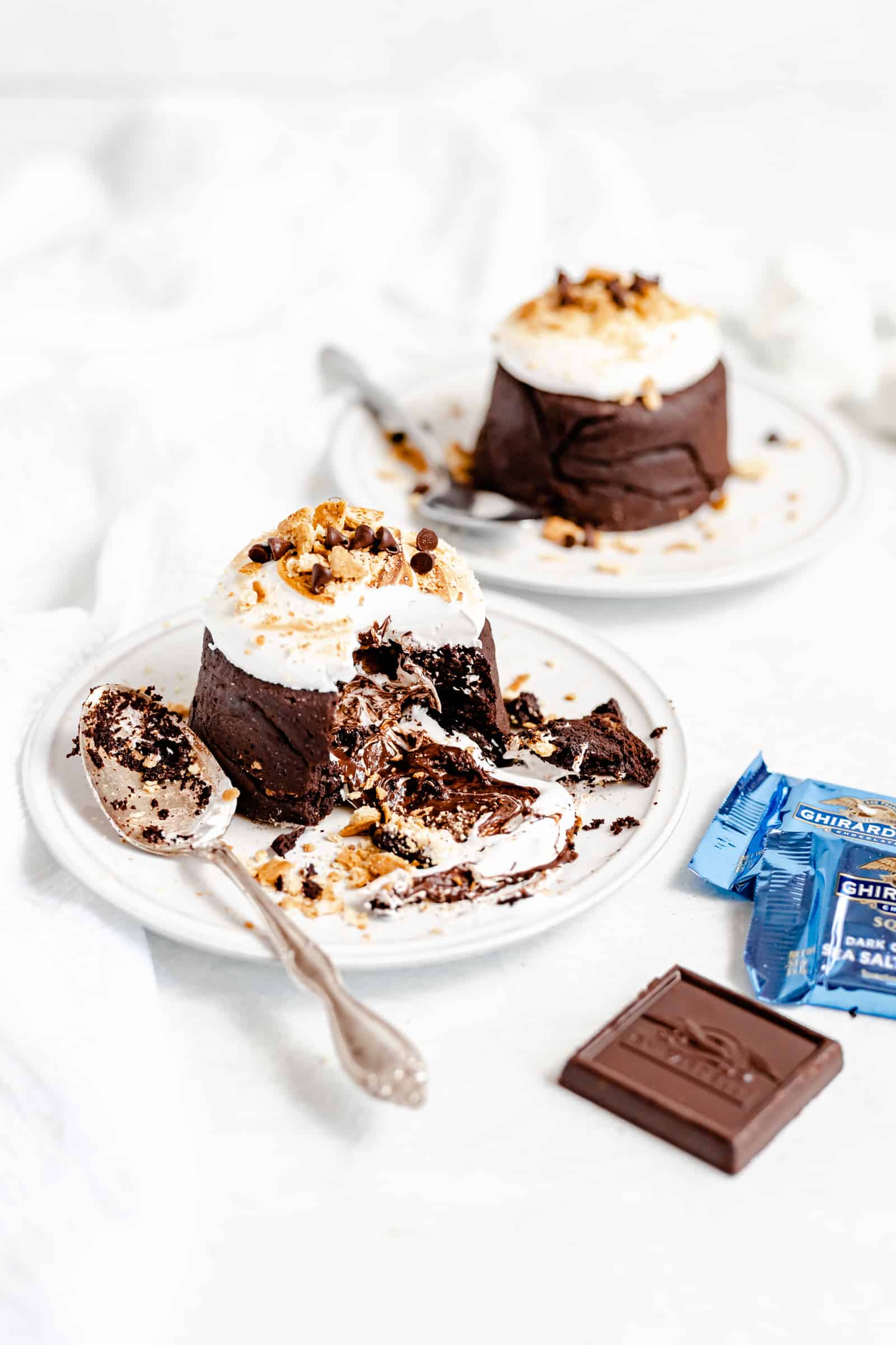 molten s'mores chocolate lava cake