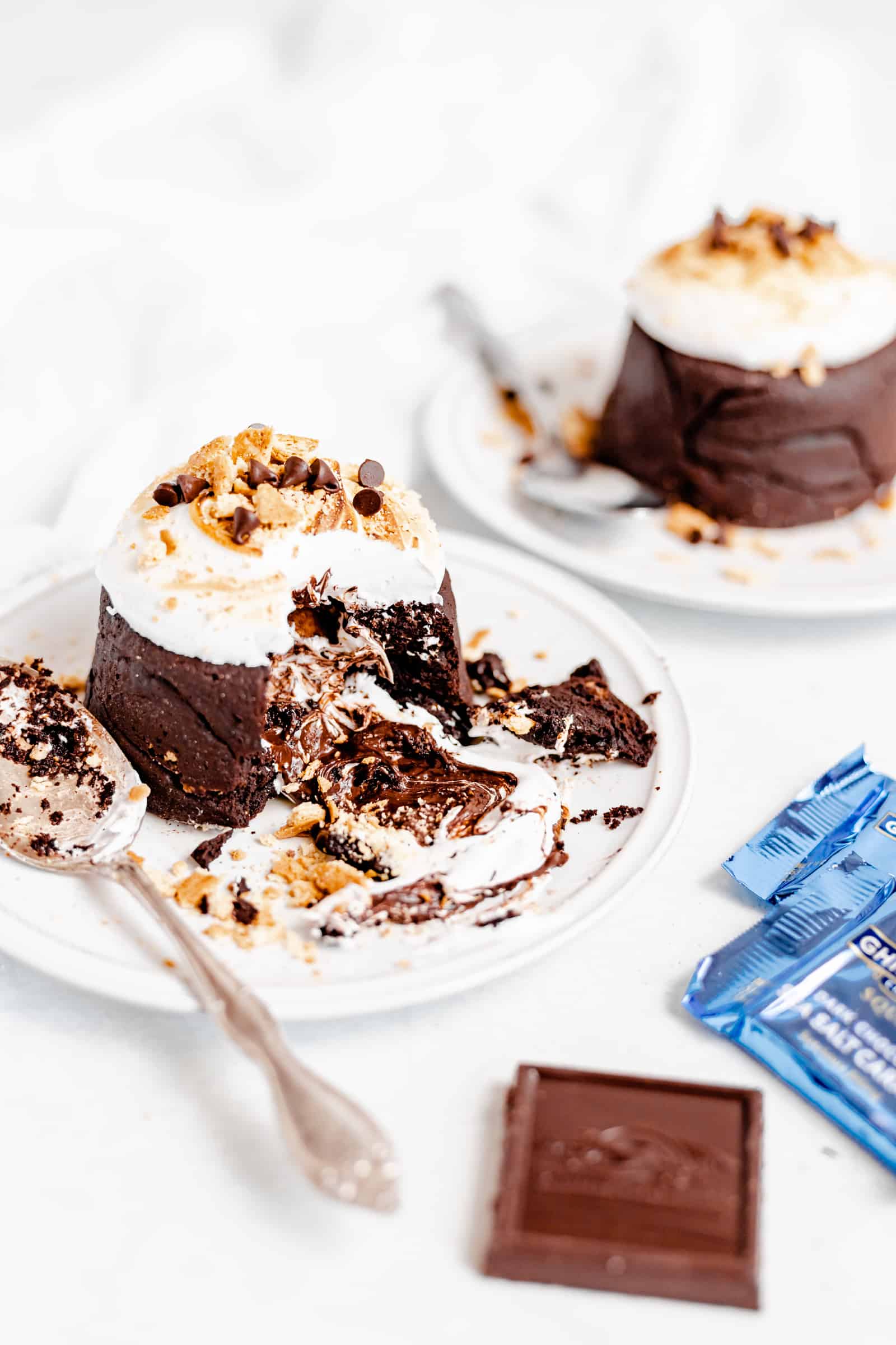 molten s'mores chocolate lava cake