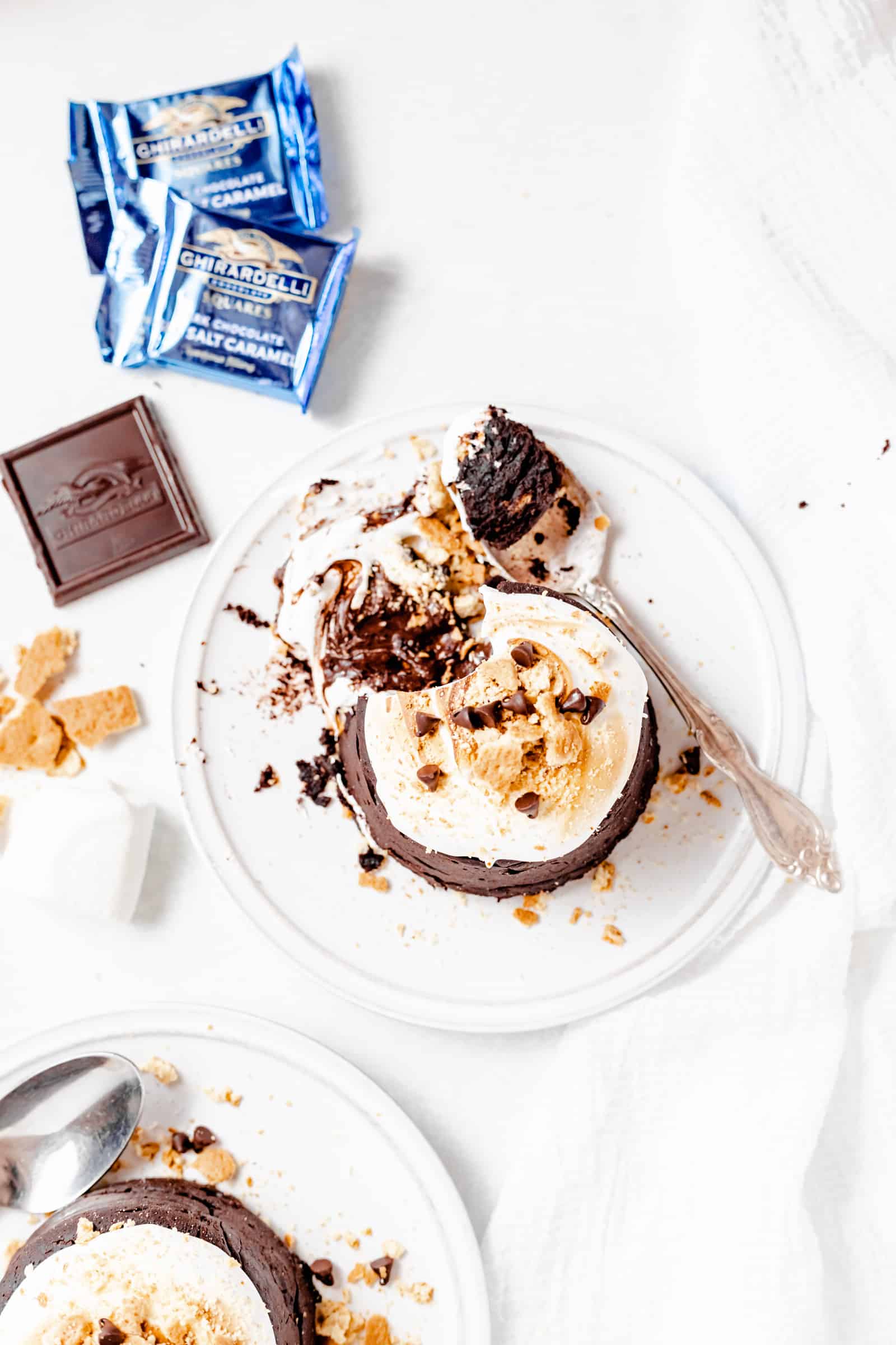 molten s'mores chocolate lava cake
