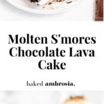 molten s'mores chocolate lava cake