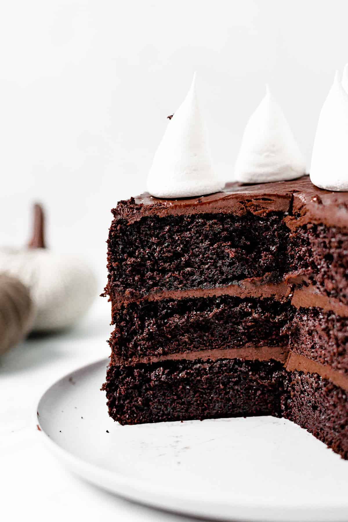 triple layer chocolate cake
