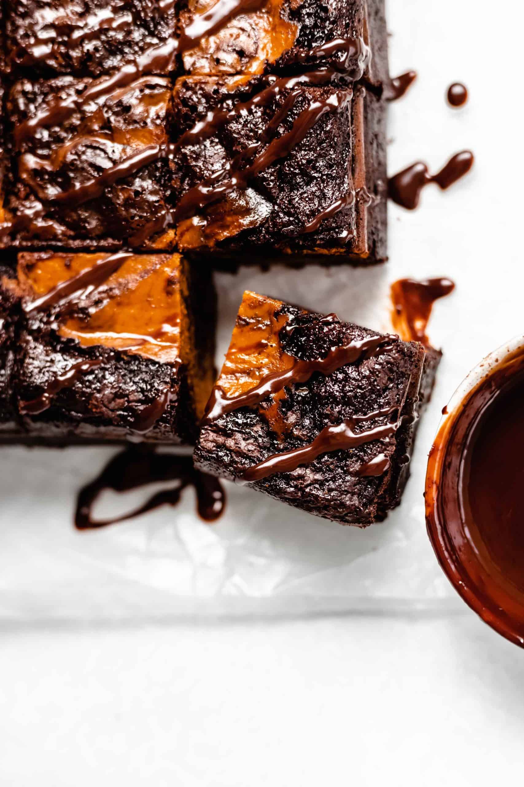 pumpkin swirl brownies