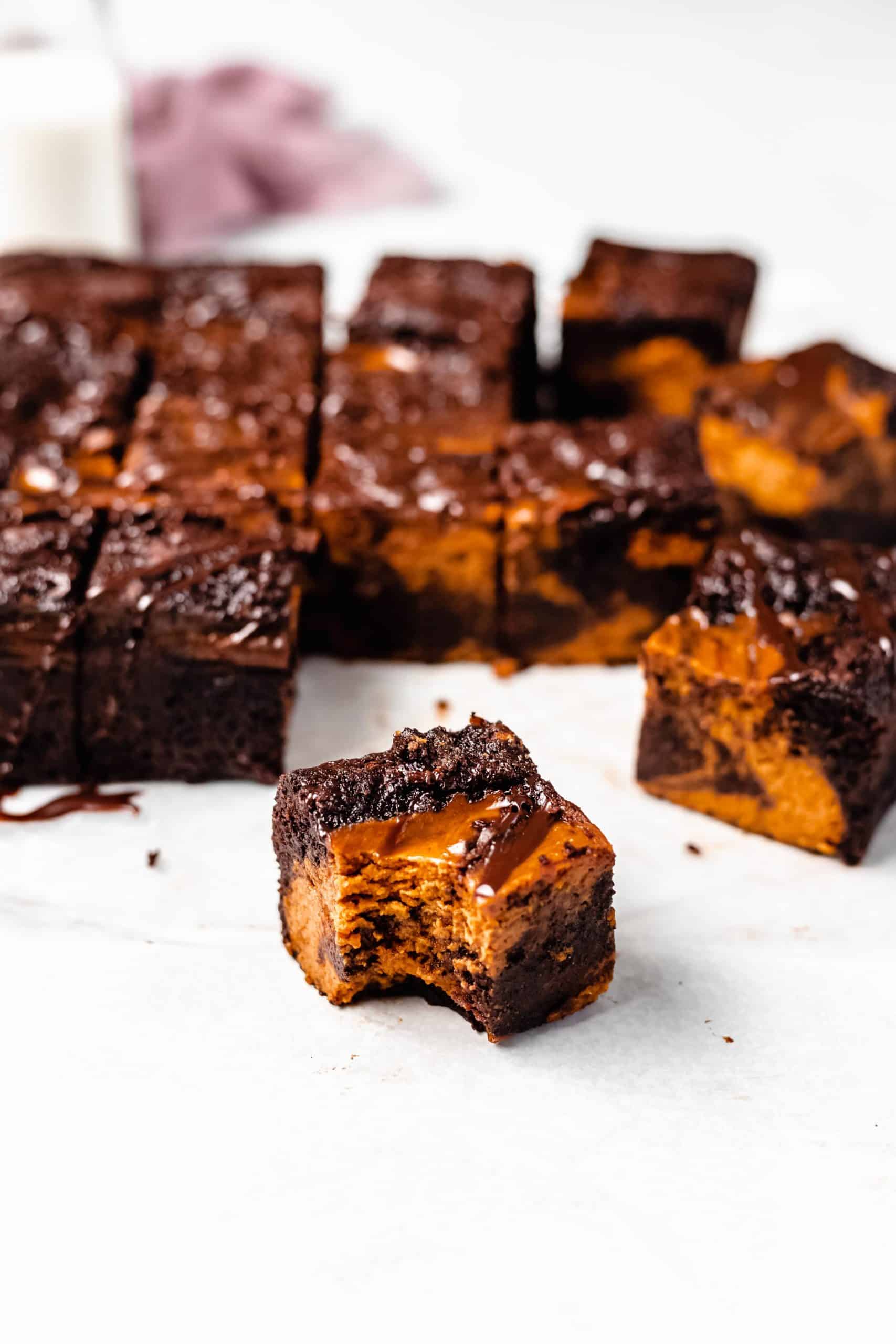 pumpkin swirl brownies