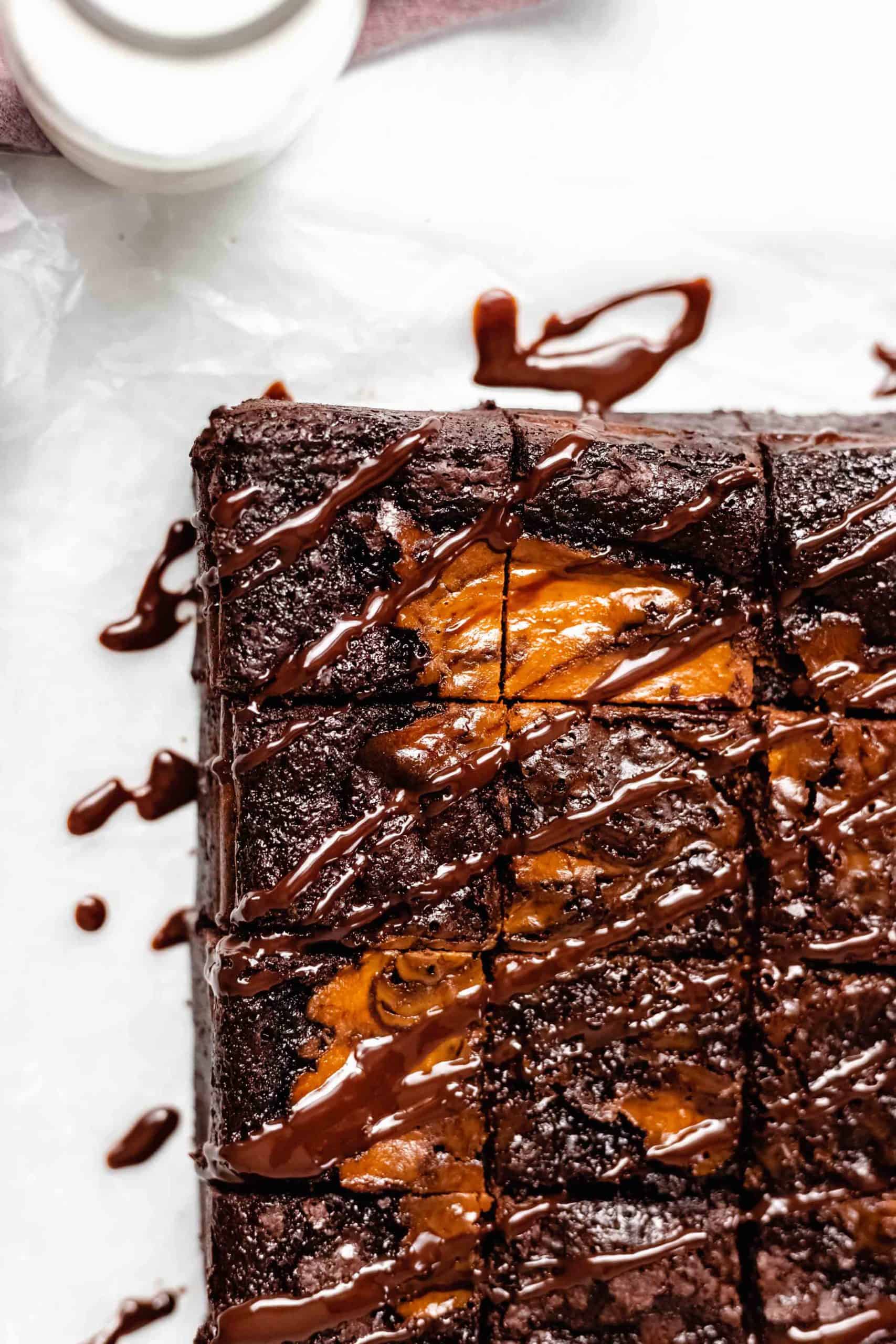 pumpkin swirl brownies