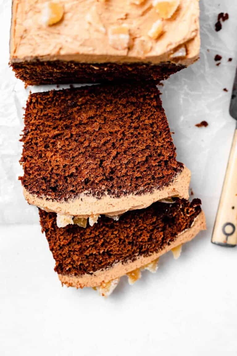 slices of gingerbread loaf