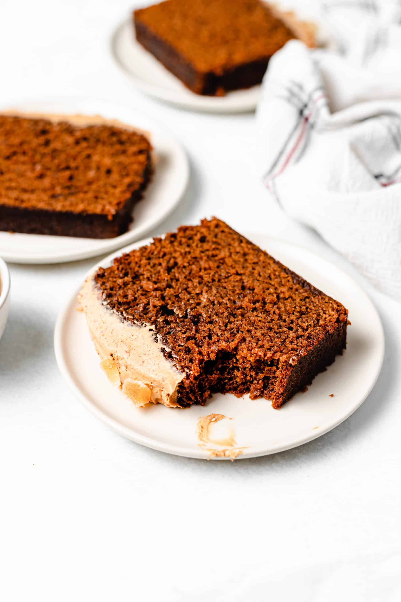 slice of moist gingerbread loaf