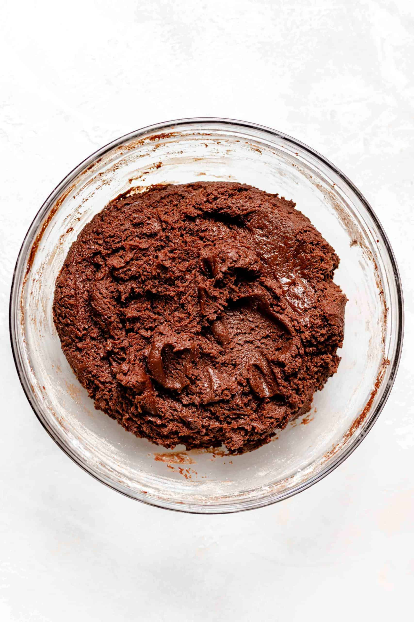 brownie cookie dough in bowl