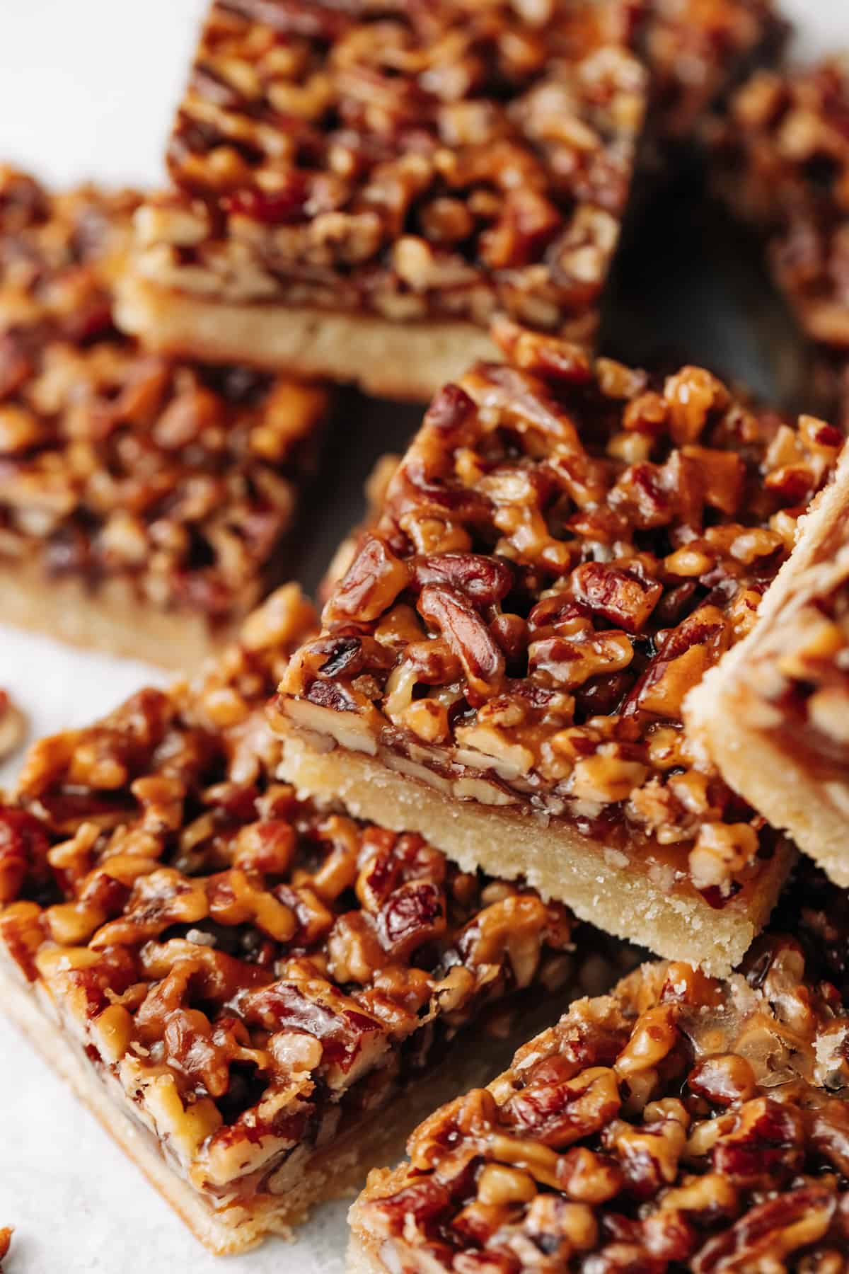 stack of pecan bars.