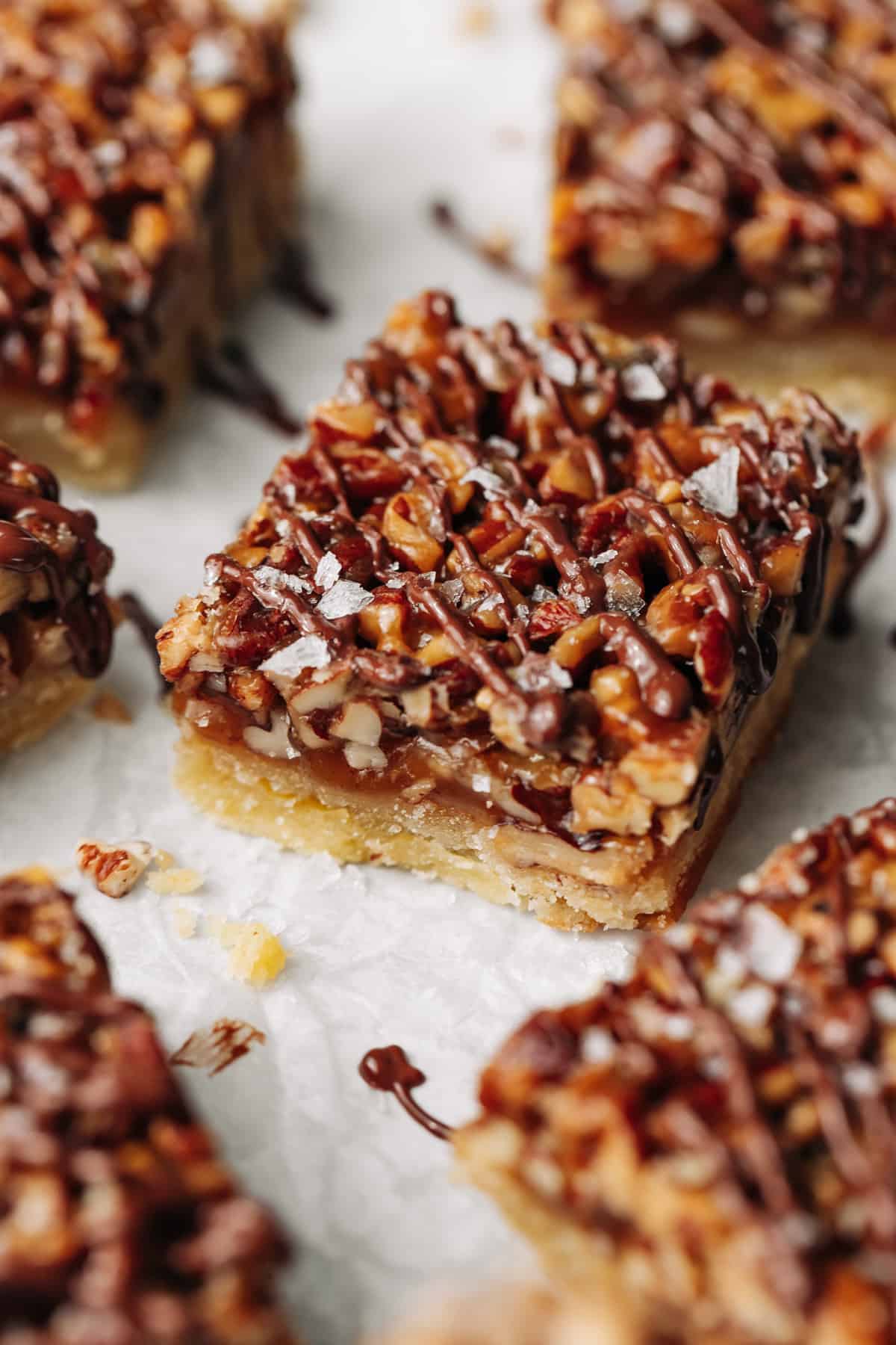 chocolate pecan pie bars.