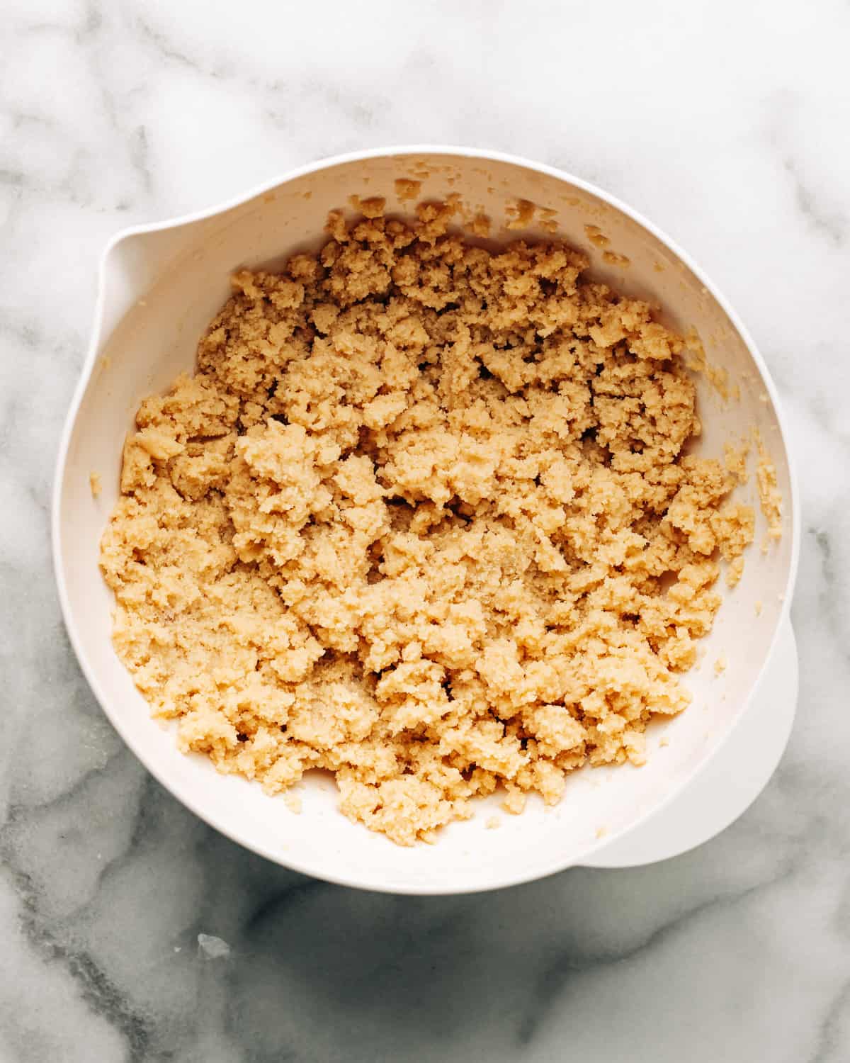 creamed butter and sugar in a mixing bowl.