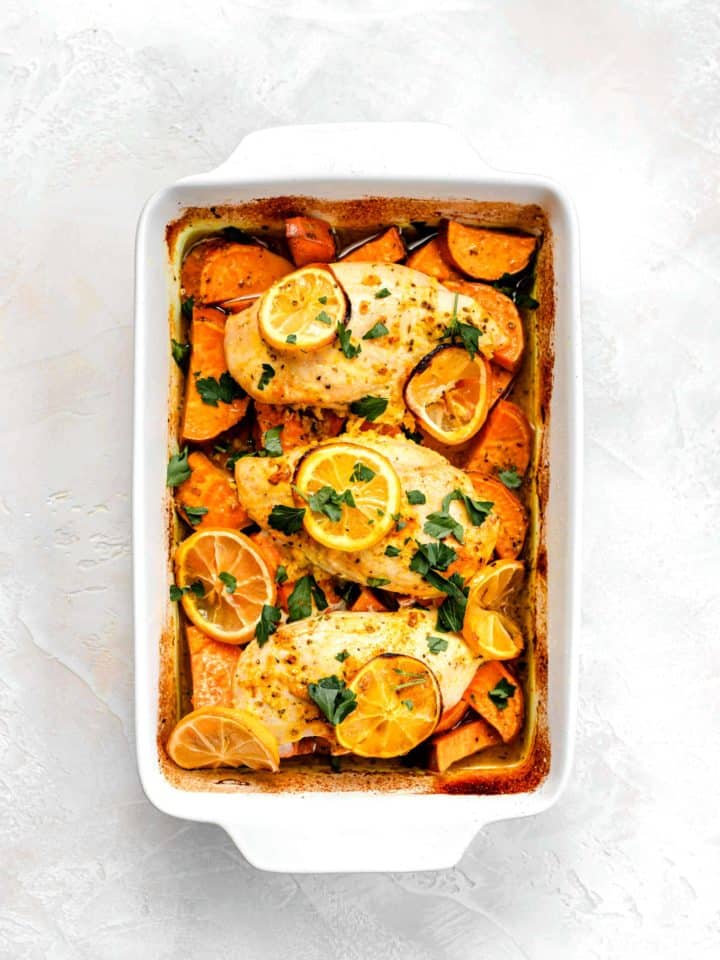 Lemon Chicken with Sweet Potatoes