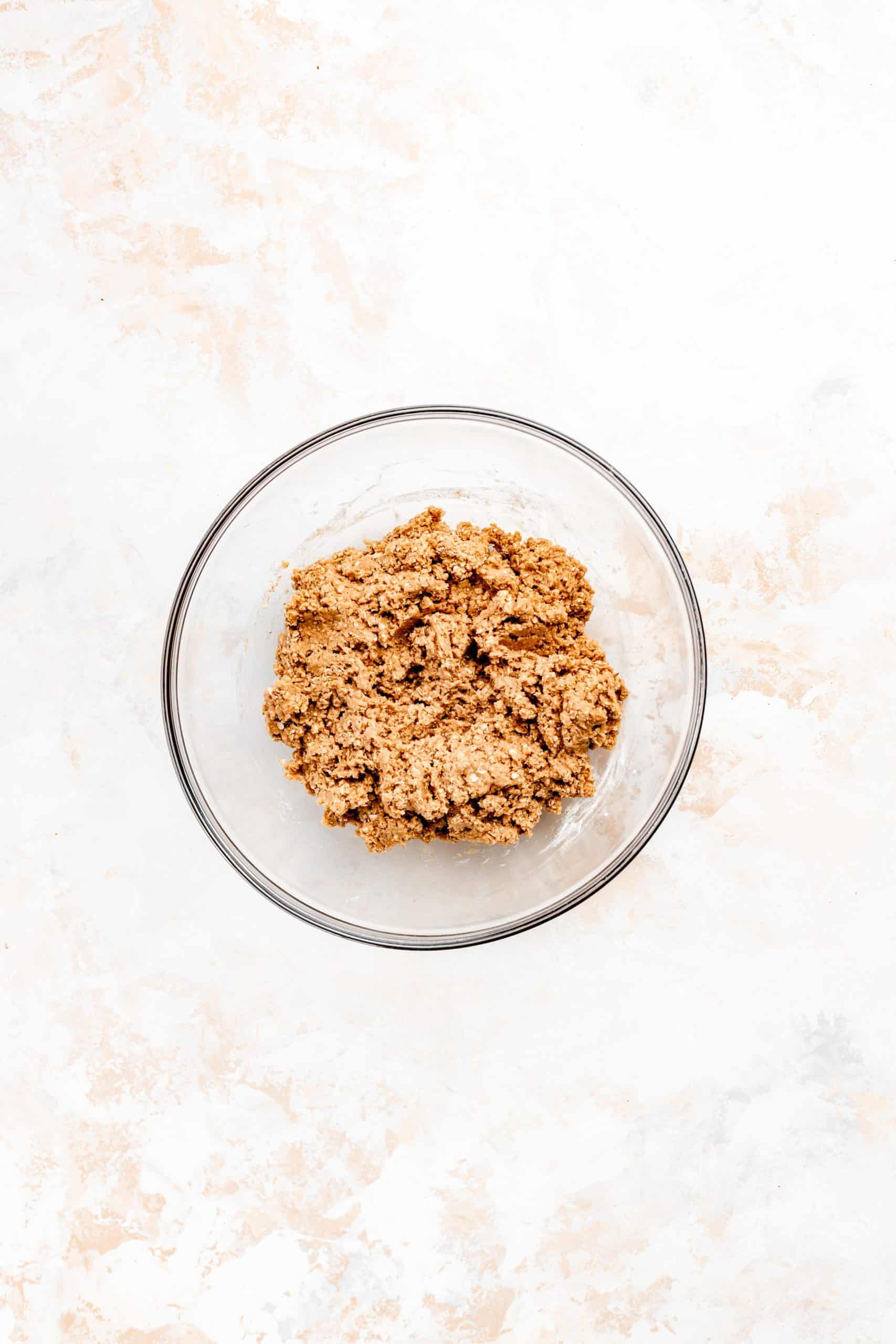 oatmeal raisin cookie dough in bowl