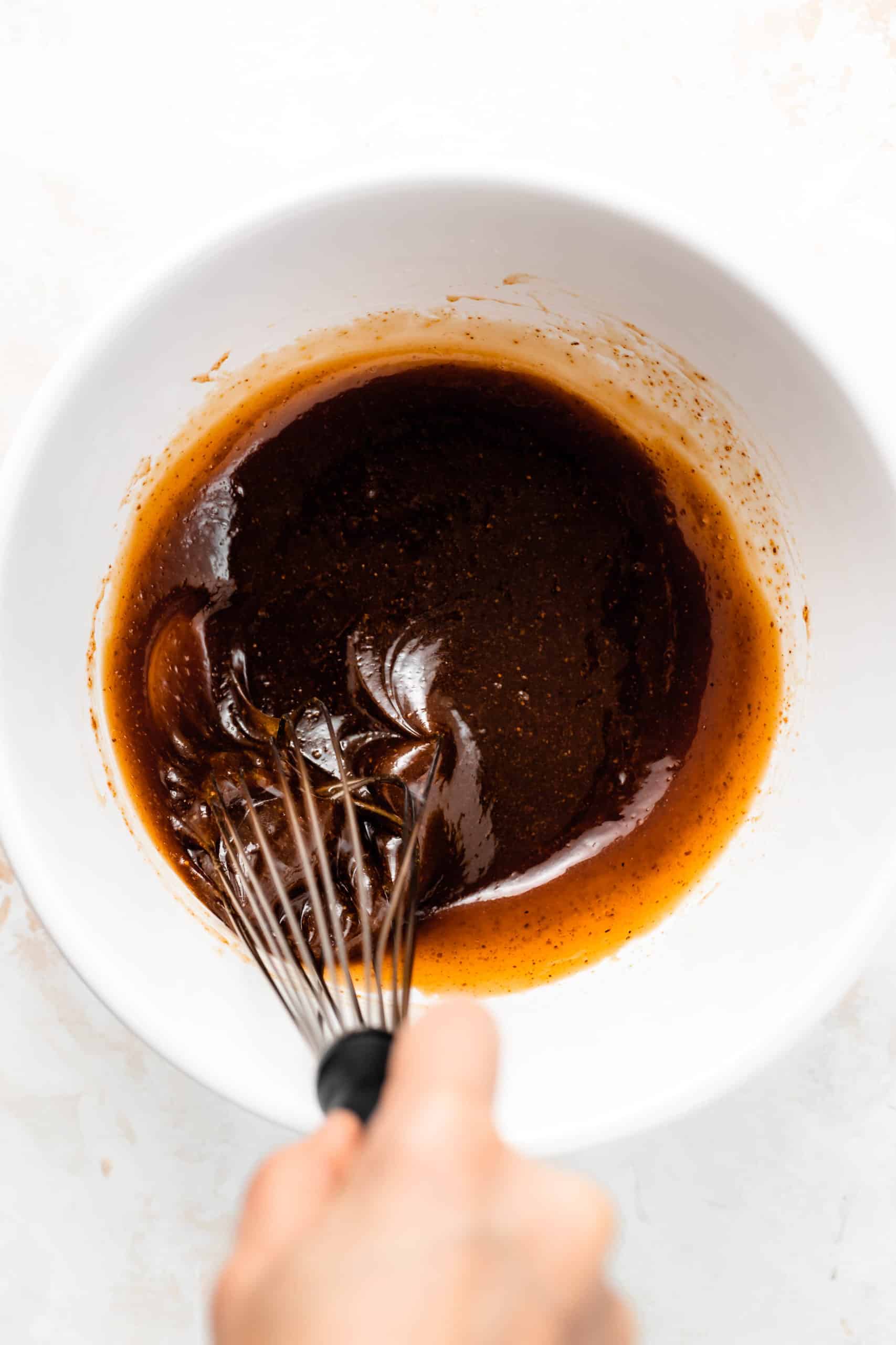 Paleo chocolate chip cookie dough in mixing bowl