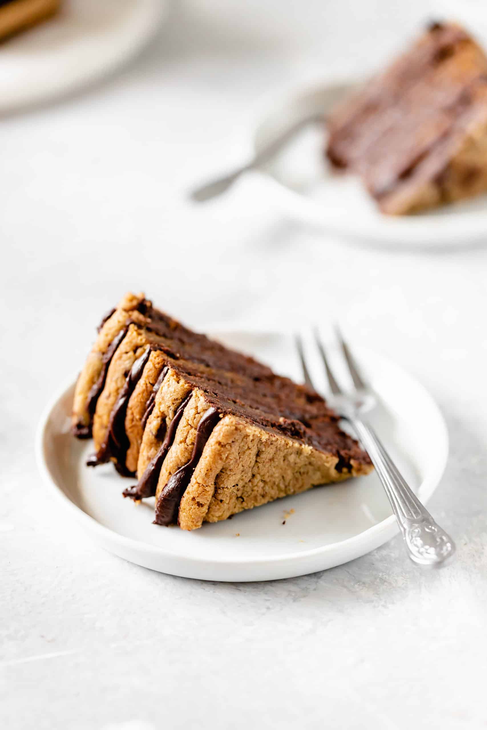 slice of cookie cake on a plate