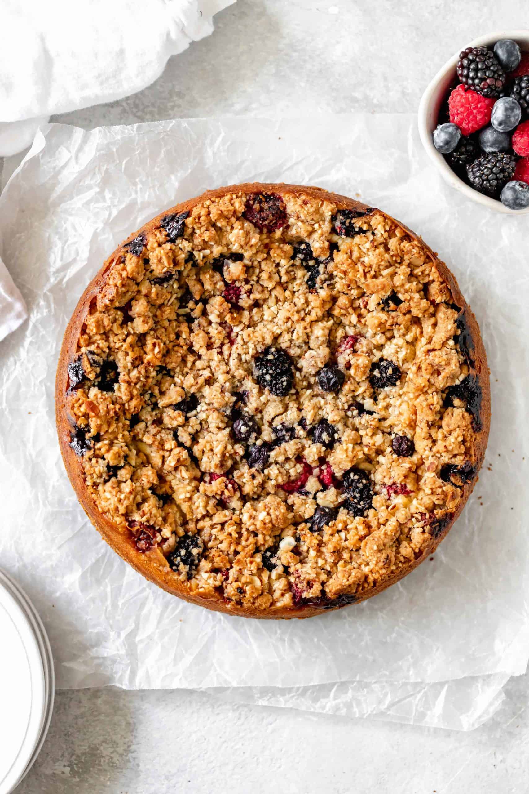 Berry Streusel Cheesecake