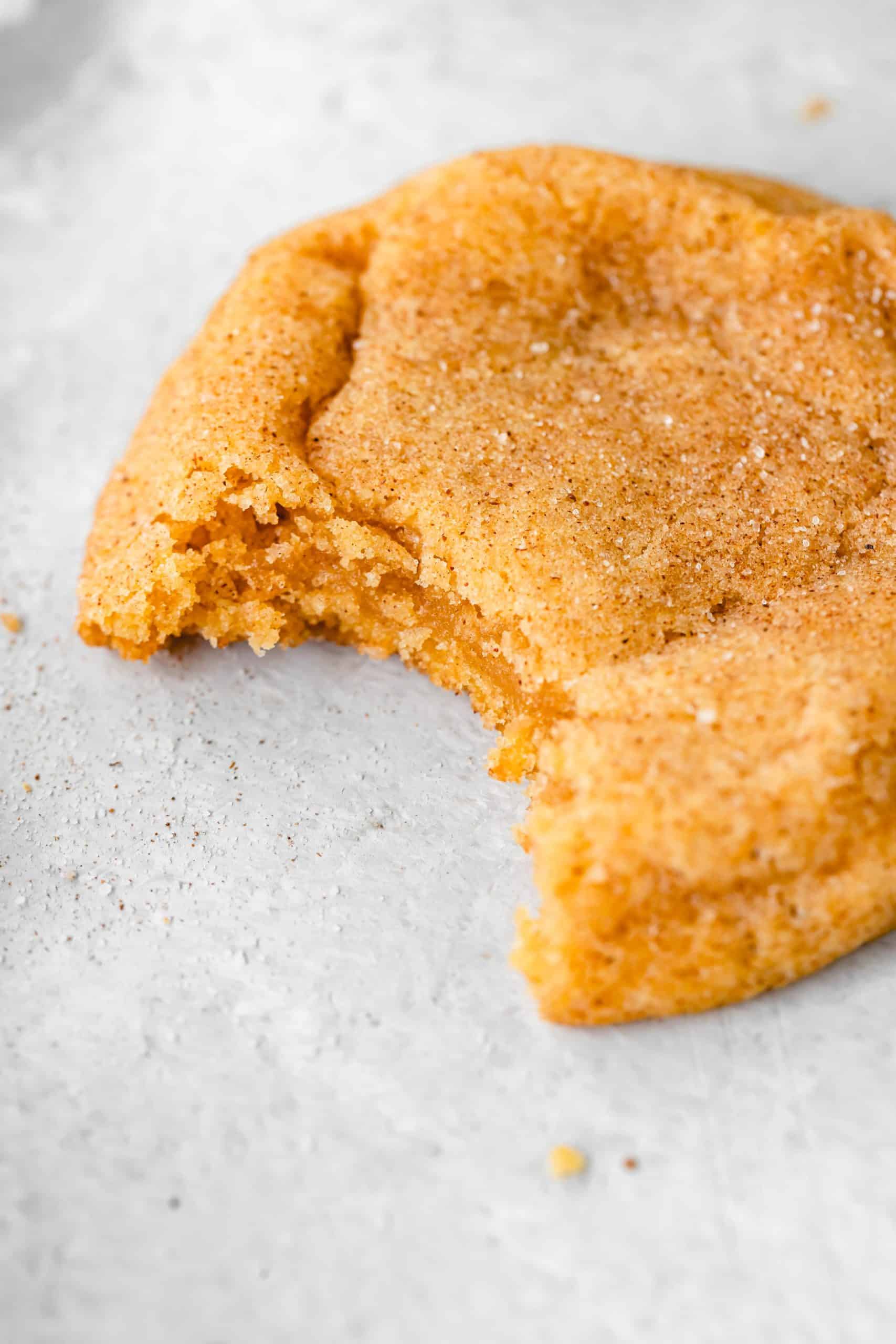 inside of a chewy pumpkin snickerdoodle cookie