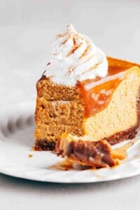 slice of pumpkin cheesecake
