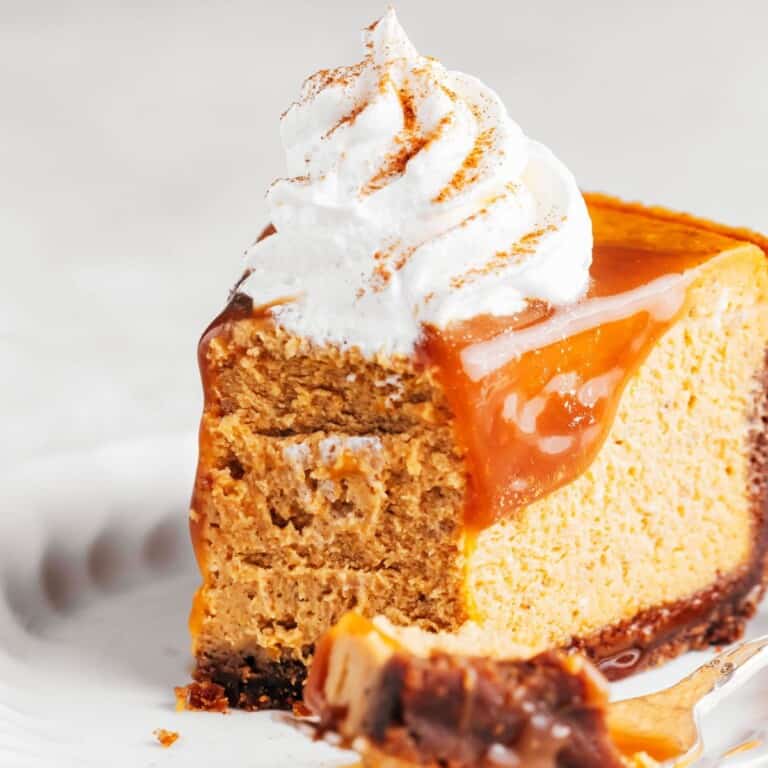 Classic Pumpkin Cheesecake Recipe (Salted Caramel)