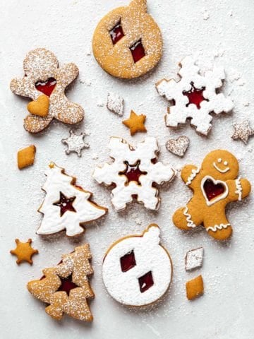 gingerbread cookies on a light background