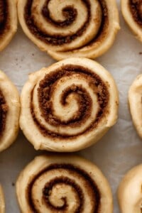 unbaked cinnamon roll