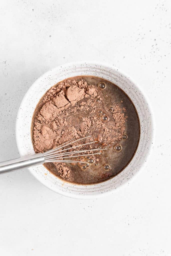 brownie batter in a mixing bowl