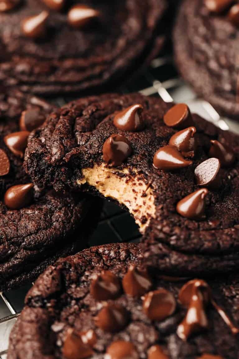 Peanut Butter Stuffed Chocolate Cookies