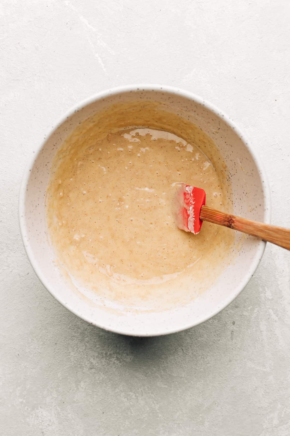 carrot cake wet ingredients in a mixing bowl.