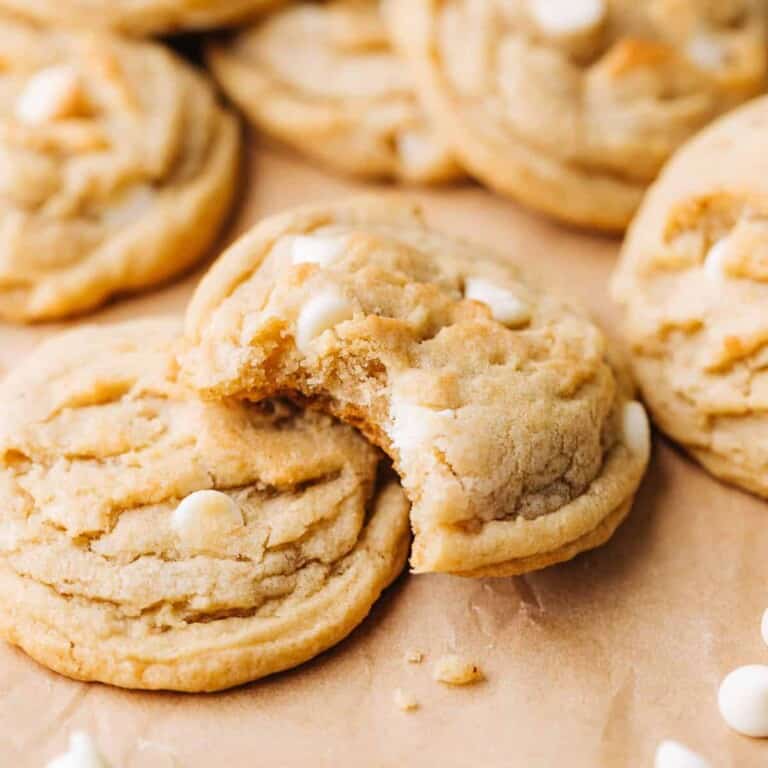 brown butter banana white chocolate chip cookies.