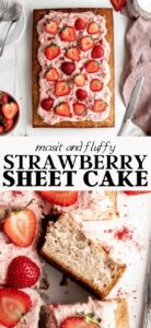 Fresh strawberry sheet cake recipe.