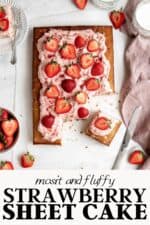 Fresh strawberry sheet cake recipe.