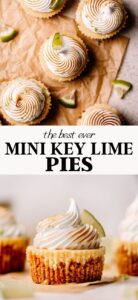 Mini key lime pie recipe pin.
