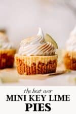 Mini key lime pie recipe pin.