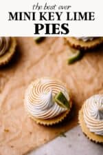 Mini key lime pie recipe pin.