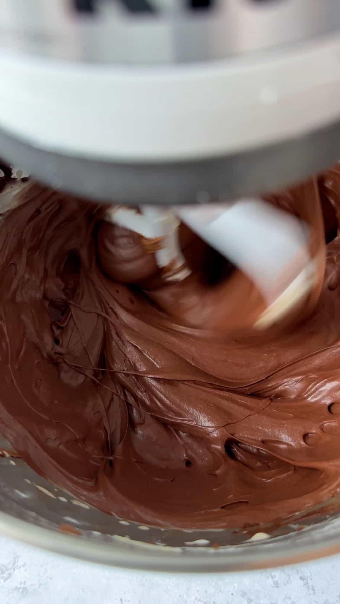 chocolate frosting.