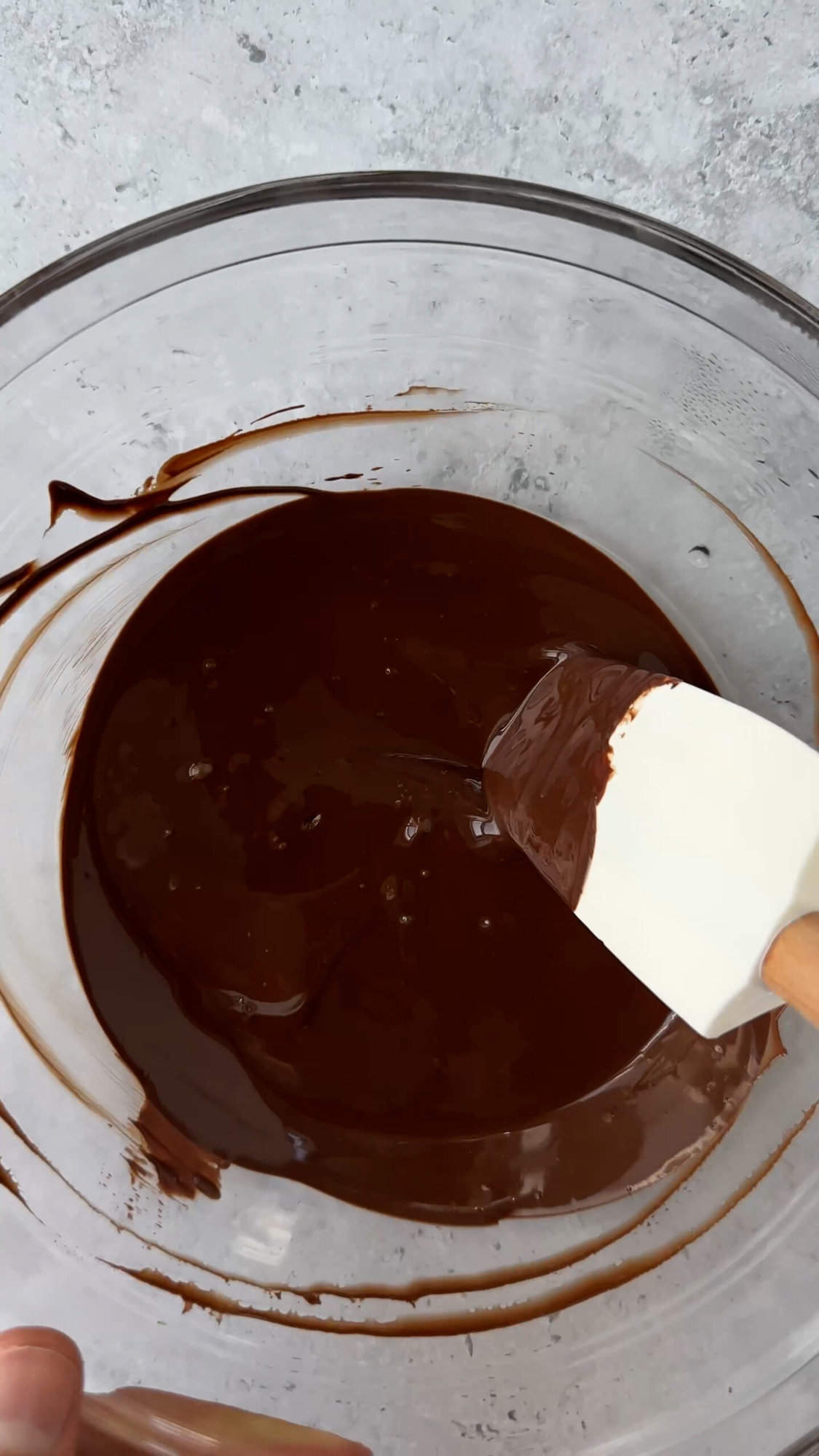 melted chocolate in a bowl