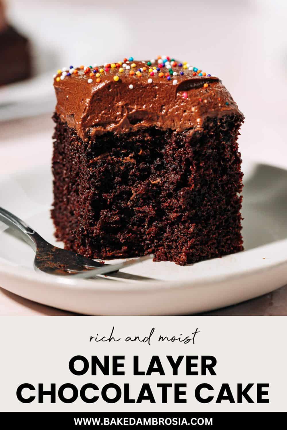 Best One Layer Chocolate Cake Recipe (Great for kids!)