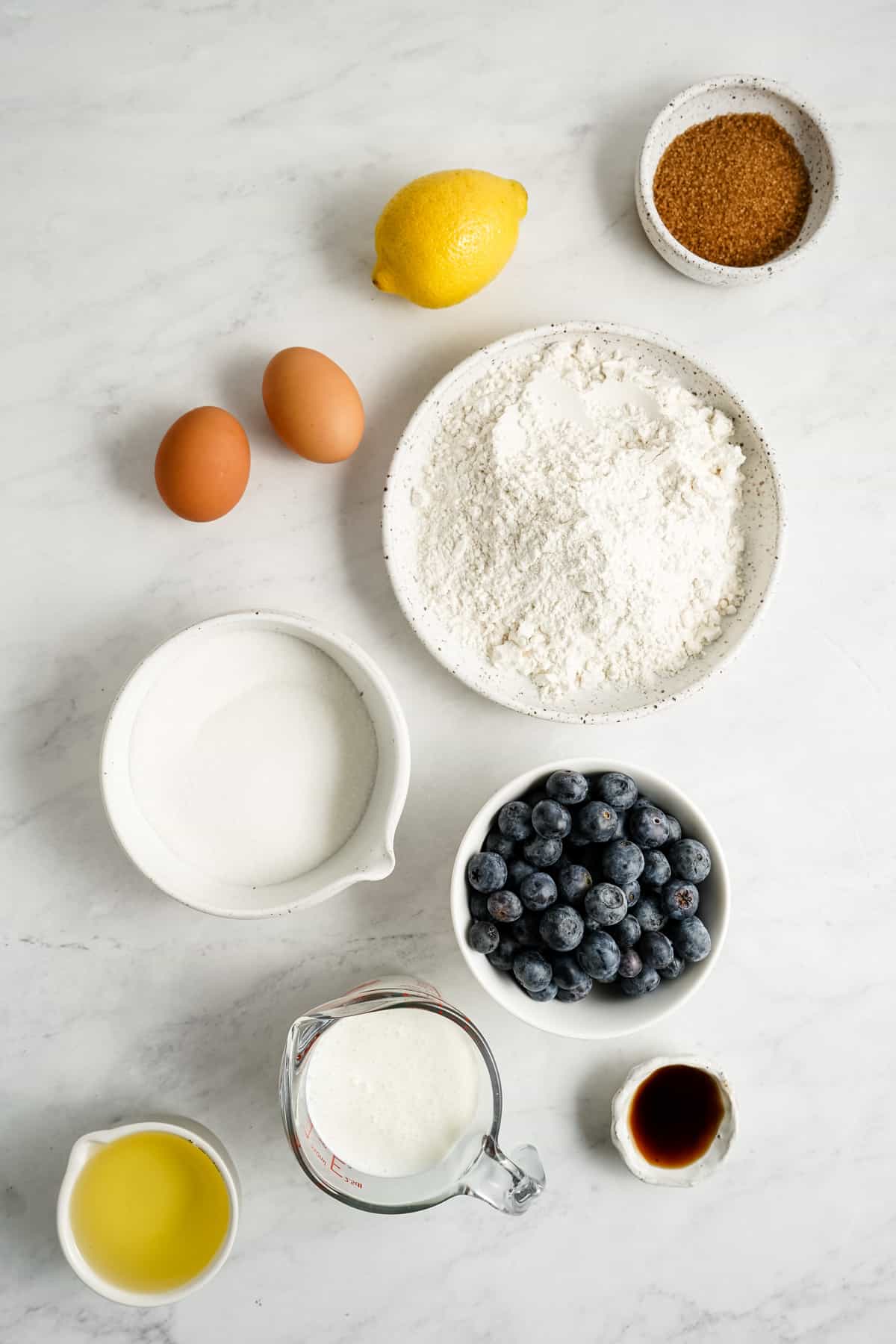 blueberry muffin ingredients.