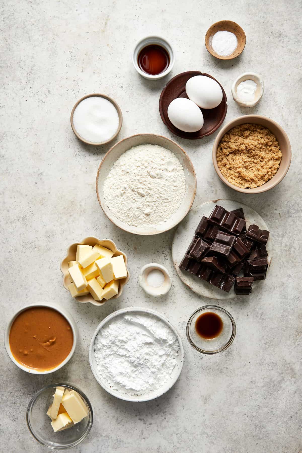 buckeye brownie cookie ingredients.